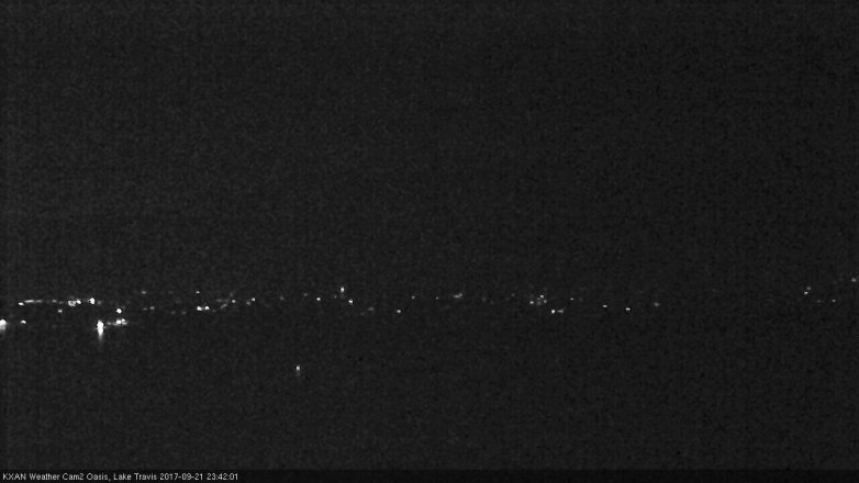Lake Travis webcam, September 21, 2017 10:55 PM CT