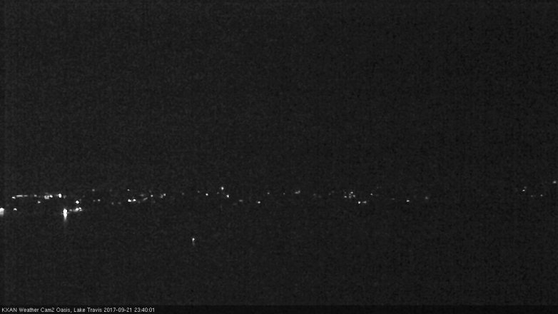 Lake Travis webcam, September 21, 2017 11:05 PM CT