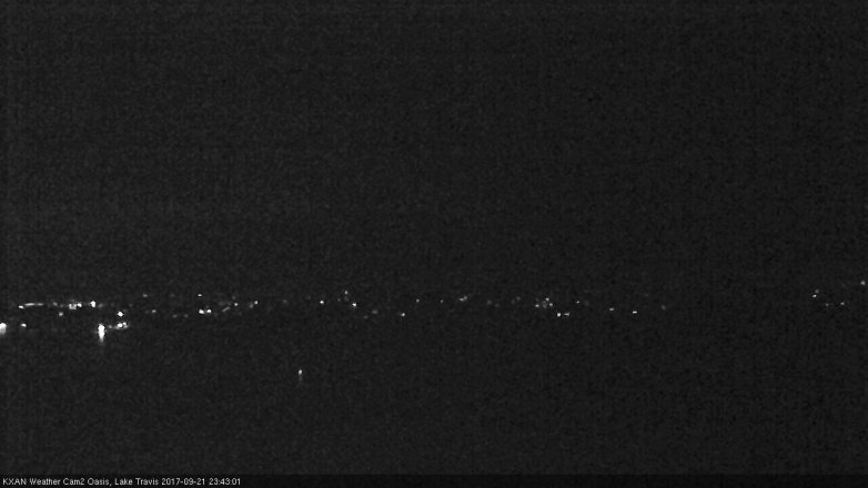 Lake Travis webcam, September 21, 2017 11:10 PM CT