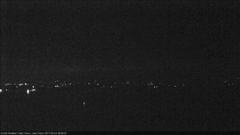 Lake Travis webcam, September 21, 2017 11:20 PM CT