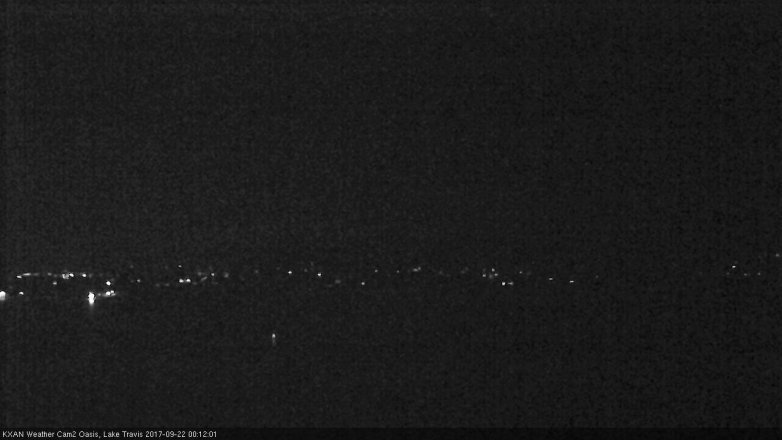 Lake Travis webcam, September 21, 2017 11:30 PM CT