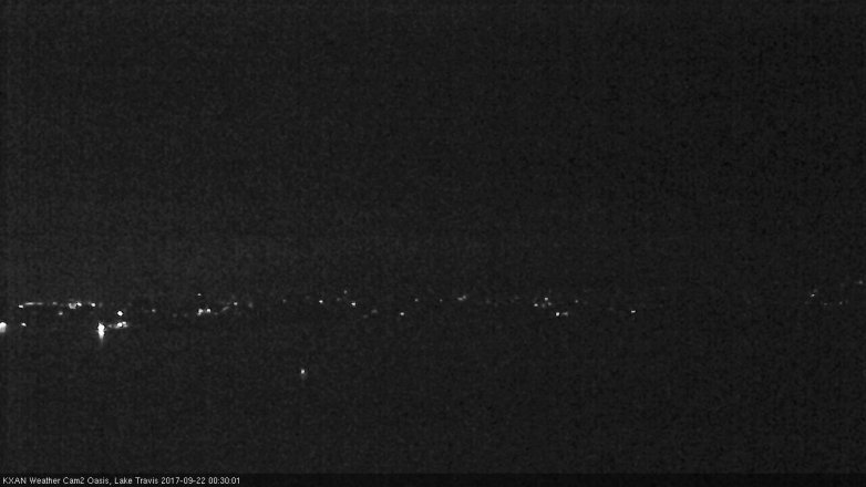 Lake Travis webcam, September 21, 2017 11:35 PM CT