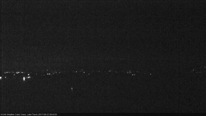 Lake Travis webcam, September 21, 2017 11:50 PM CT