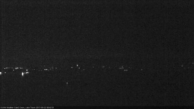 Lake Travis webcam, September 21, 2017 11:55 PM CT