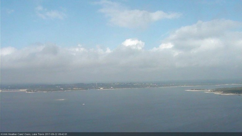 Lake Travis webcam, September 22, 2017 9:00 AM CT