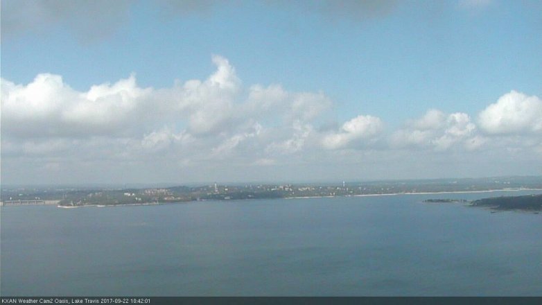Lake Travis webcam, September 22, 2017 10:00 AM CT
