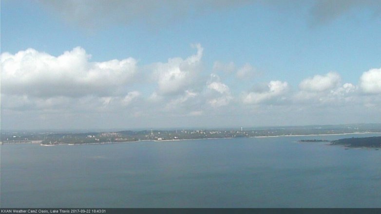Lake Travis webcam, September 22, 2017 10:05 AM CT