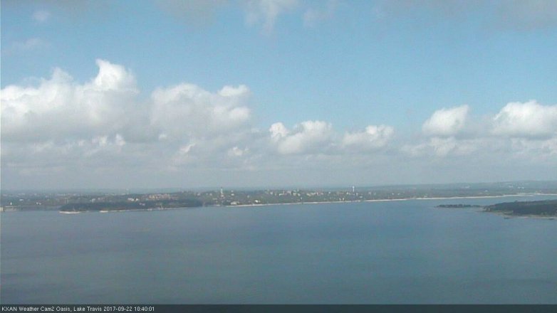 Lake Travis webcam, September 22, 2017 10:10 AM CT