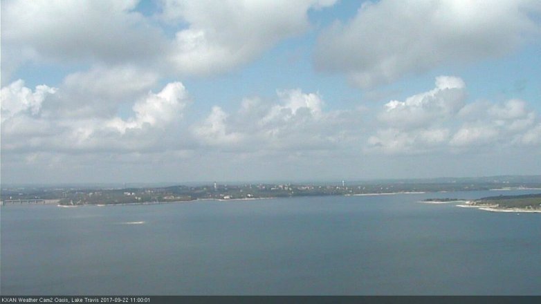 Lake Travis webcam, September 22, 2017 10:15 AM CT