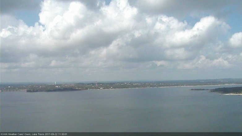 Lake Travis webcam, September 22, 2017 10:45 AM CT