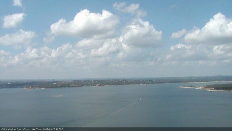 Lake Travis webcam, September 22, 2017 11:40 AM CT