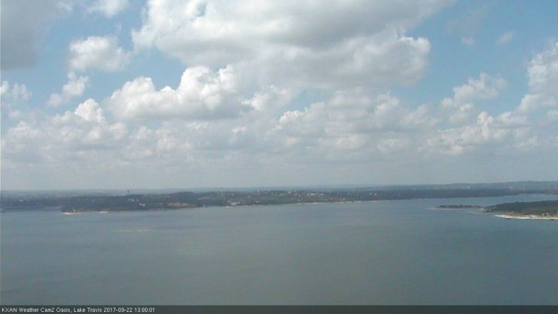 Lake Travis webcam, September 22, 2017 12:30 PM CT
