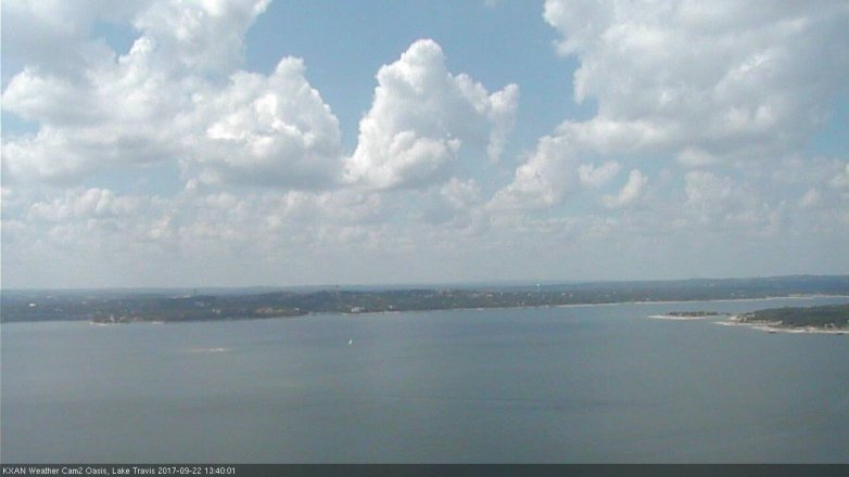 Lake Travis webcam, September 22, 2017 12:45 PM CT
