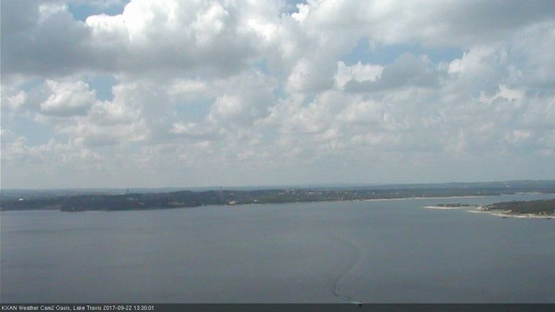 Lake Travis webcam, September 22, 2017 1:00 PM CT