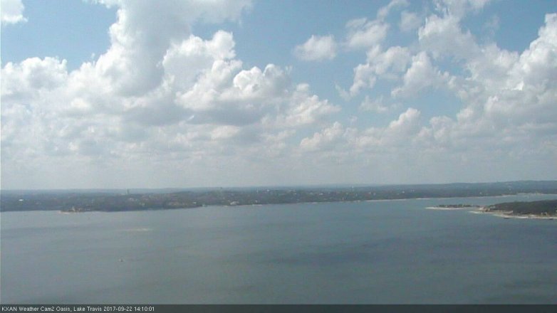 Lake Travis webcam, September 22, 2017 1:20 PM CT