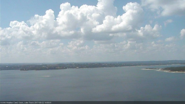 Lake Travis webcam, September 22, 2017 1:25 PM CT