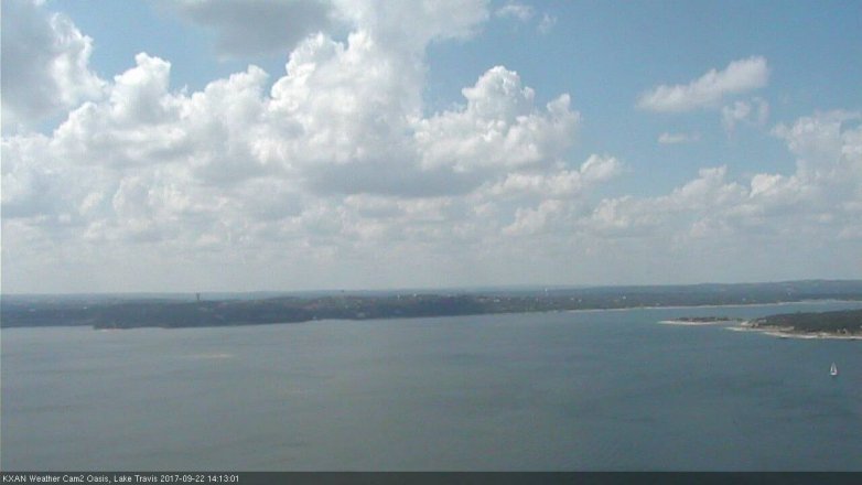 Lake Travis webcam, September 22, 2017 1:30 PM CT