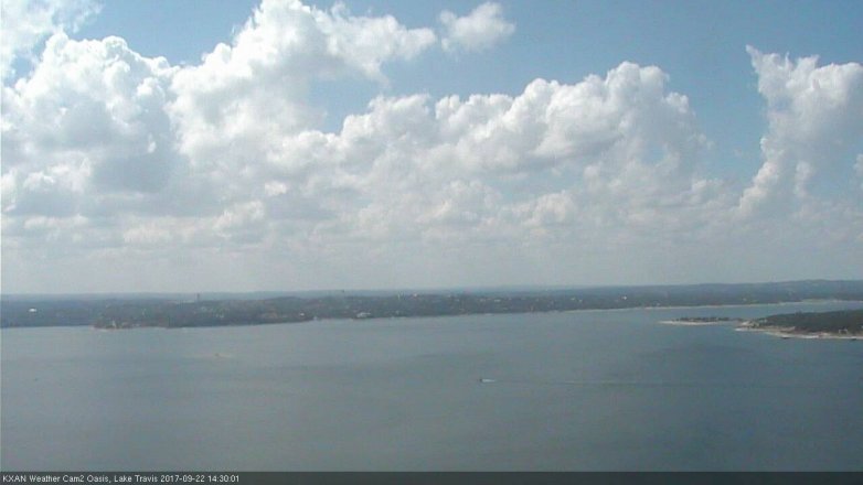 Lake Travis webcam, September 22, 2017 1:45 PM CT