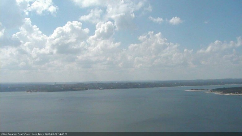 Lake Travis webcam, September 22, 2017 1:50 PM CT