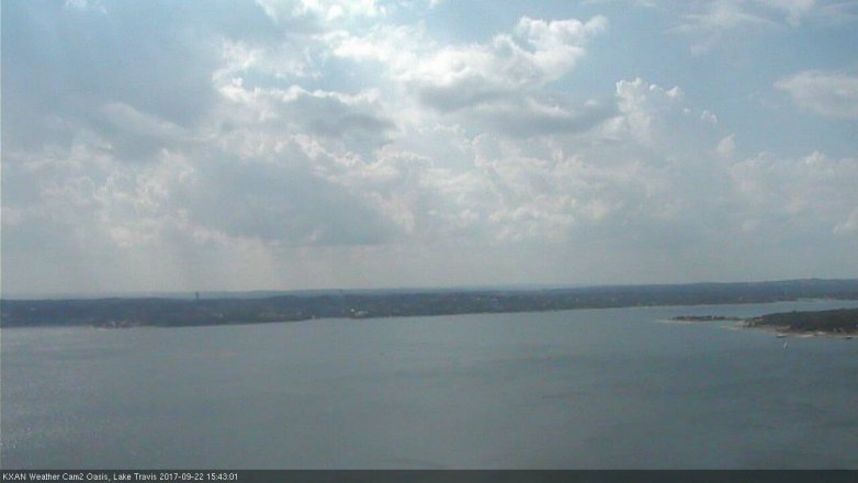 Lake Travis webcam, September 22, 2017 2:55 PM CT
