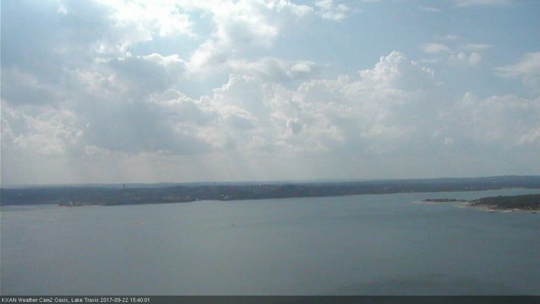 Lake Travis webcam, September 22, 2017 3:00 PM CT