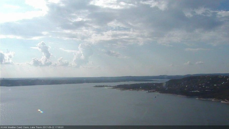 Lake Travis webcam, September 22, 2017 4:05 PM CT