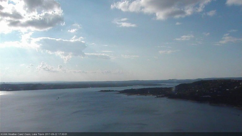 Lake Travis webcam, September 22, 2017 4:45 PM CT