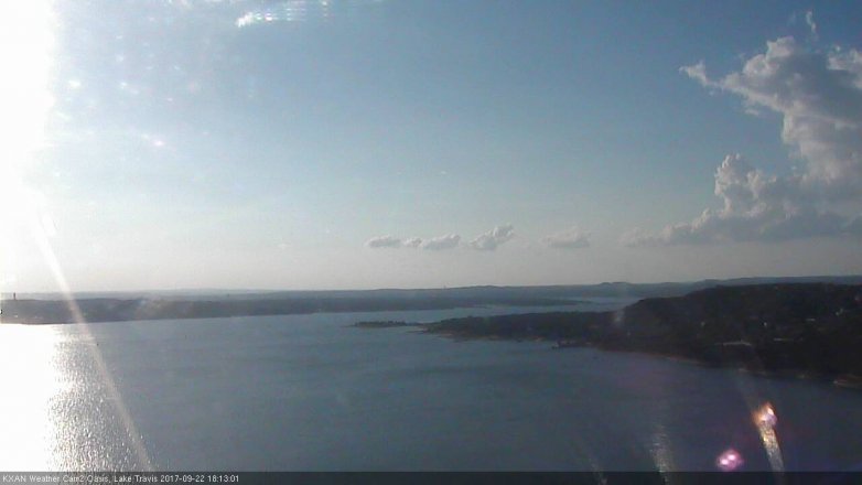 Lake Travis webcam, September 22, 2017 5:40 PM CT