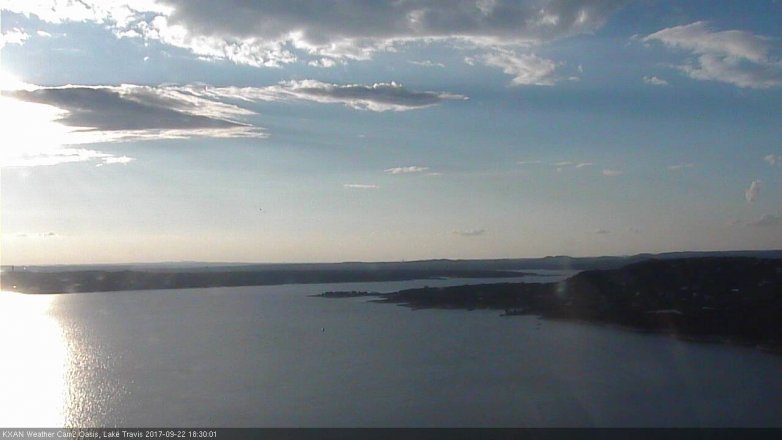 Lake Travis webcam, September 22, 2017 5:55 PM CT
