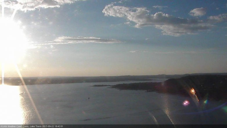 Lake Travis webcam, September 22, 2017 6:10 PM CT