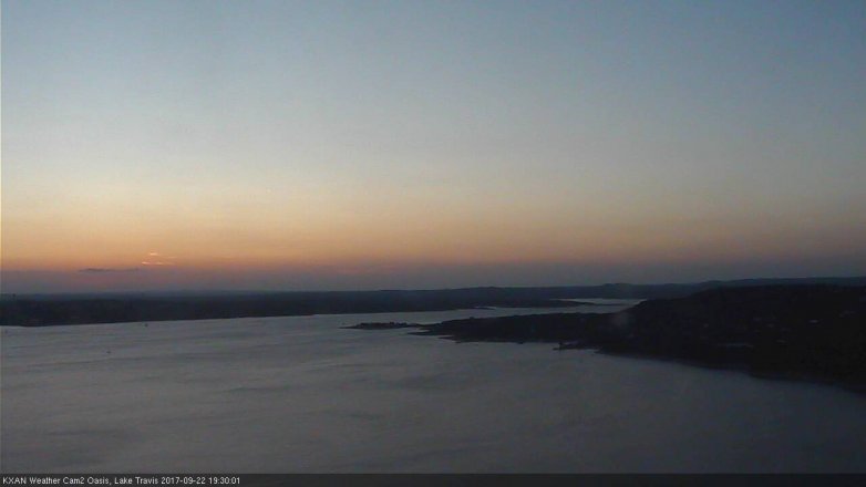 Lake Travis webcam, September 22, 2017 6:40 PM CT