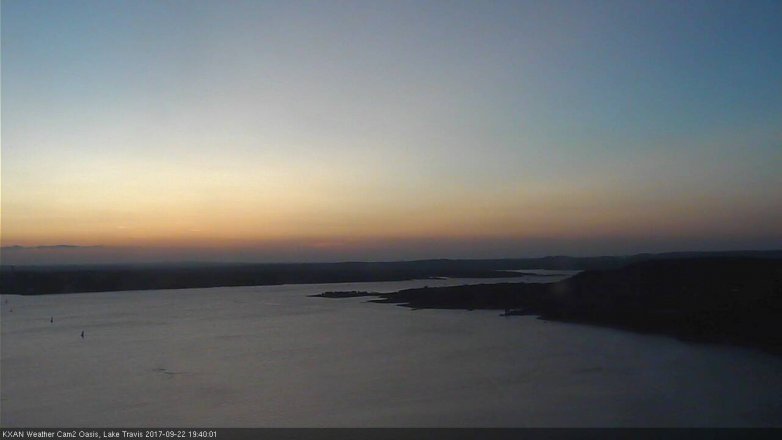 Lake Travis webcam, September 22, 2017 6:55 PM CT