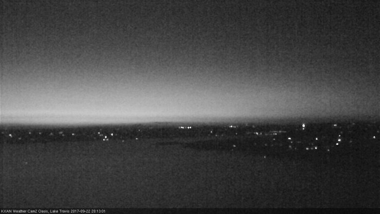 Lake Travis webcam, September 22, 2017 7:35 PM CT