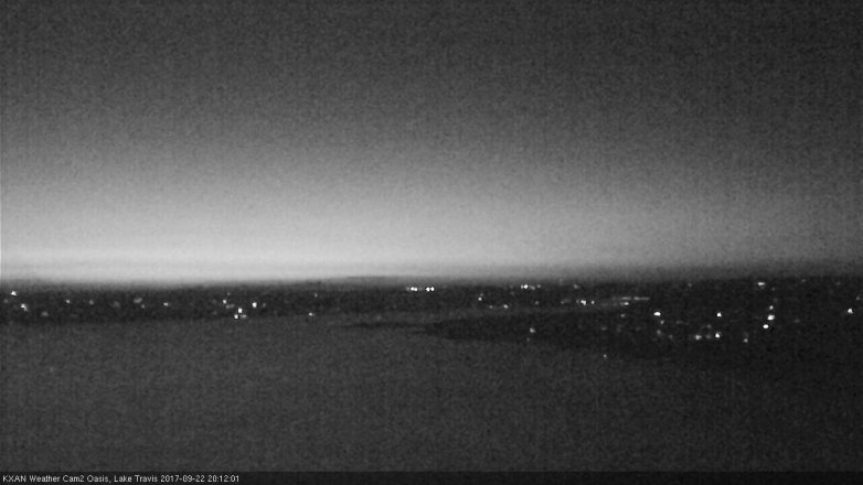 Lake Travis webcam, September 22, 2017 7:40 PM CT