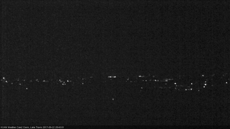 Lake Travis webcam, September 22, 2017 8:05 PM CT