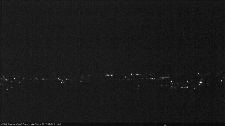 Lake Travis webcam, September 22, 2017 8:25 PM CT