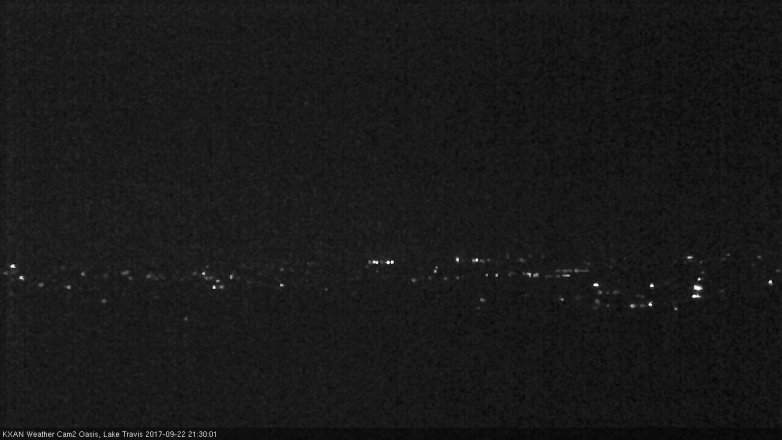 Lake Travis webcam, September 22, 2017 9:00 PM CT