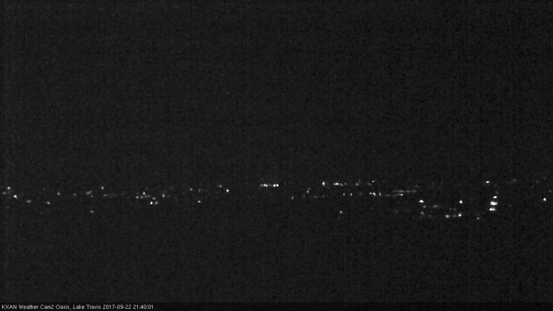 Lake Travis webcam, September 22, 2017 9:10 PM CT