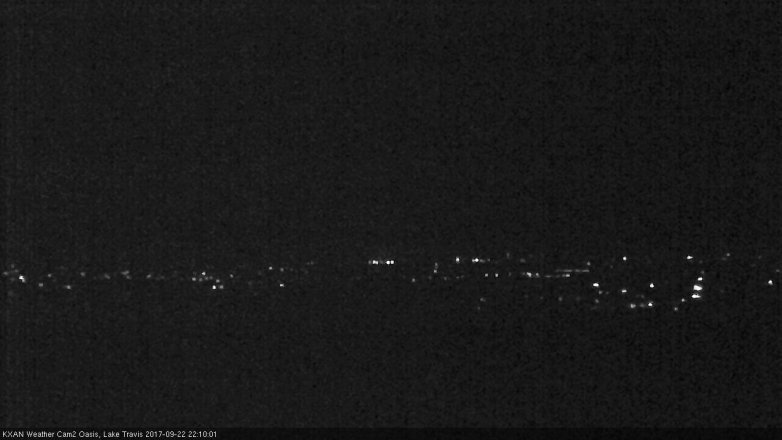 Lake Travis webcam, September 22, 2017 9:25 PM CT