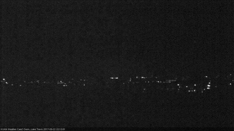Lake Travis webcam, September 22, 2017 9:40 PM CT