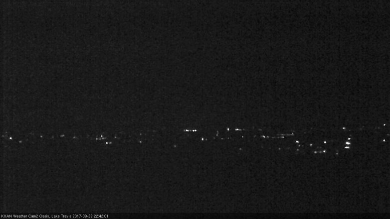 Lake Travis webcam, September 22, 2017 9:45 PM CT