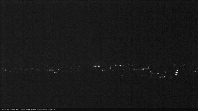 Lake Travis webcam, September 22, 2017 9:50 PM CT