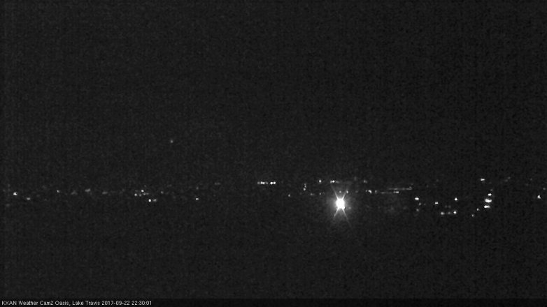 Lake Travis webcam, September 22, 2017 10:00 PM CT