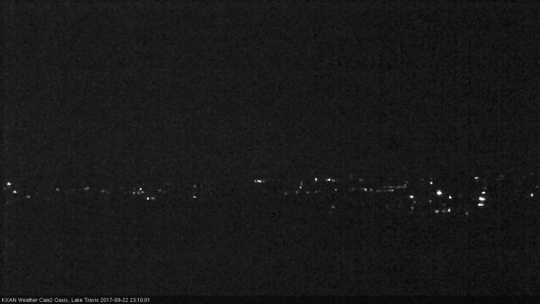 Lake Travis webcam, September 22, 2017 10:30 PM CT