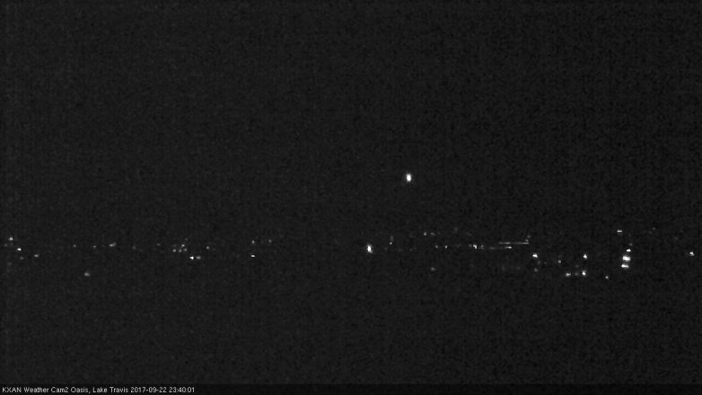 Lake Travis webcam, September 22, 2017 11:00 PM CT