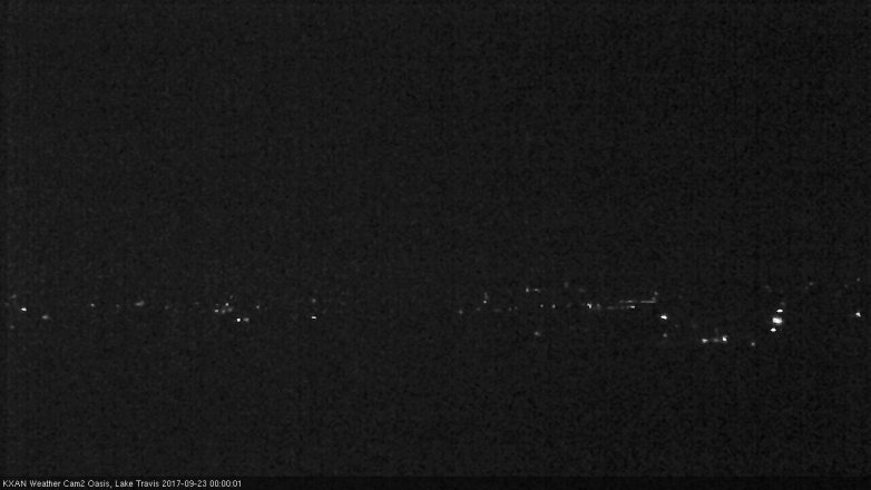Lake Travis webcam, September 22, 2017 11:30 PM CT