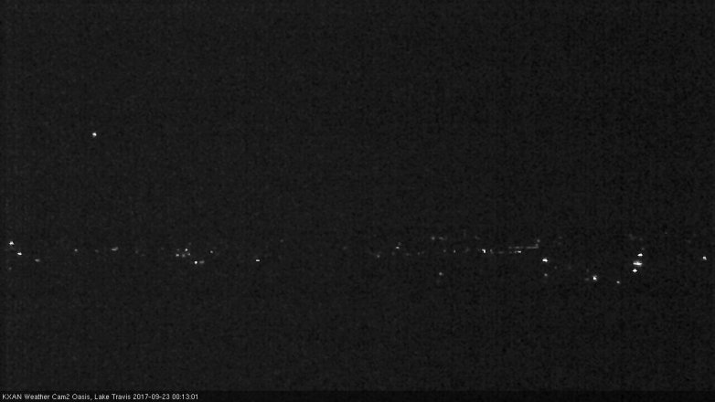 Lake Travis webcam, September 22, 2017 11:40 PM CT