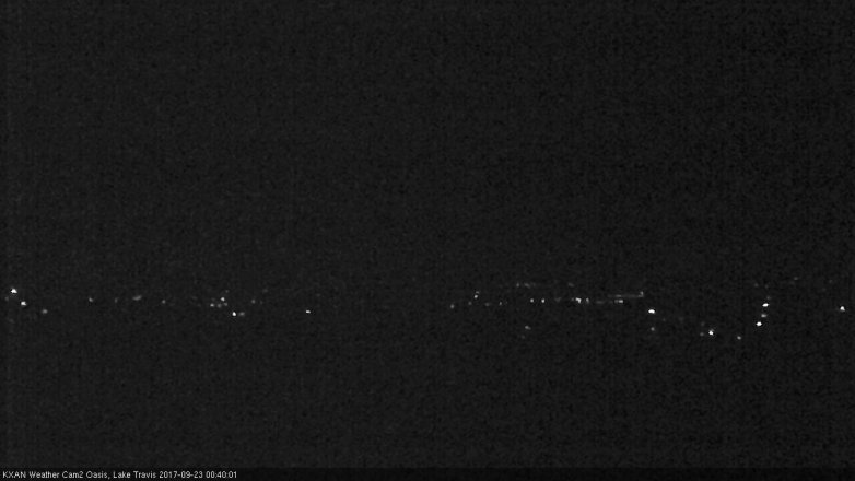 Lake Travis webcam, September 22, 2017 11:45 PM CT