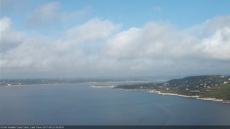Lake Travis webcam, September 23, 2017 9:00 AM CT