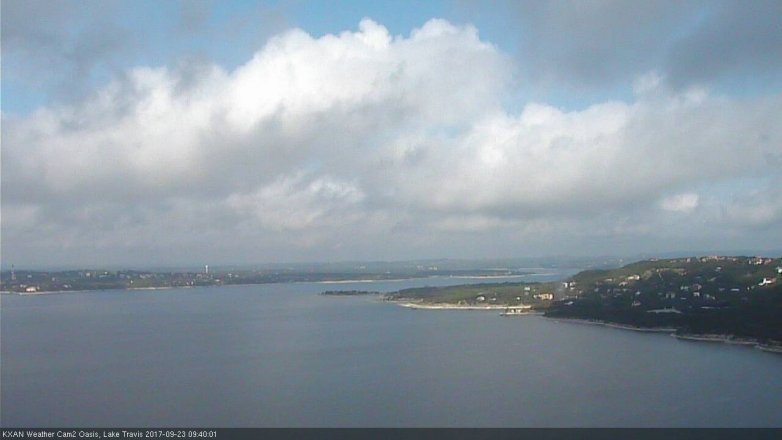 Lake Travis webcam, September 23, 2017 9:10 AM CT